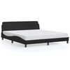 vidaXL Estructura de cama Dover negra, 180x200 cm, piel sint&eacute;tica
