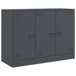 vidaXL Aparador de acero antracita 99x39x73 cm
