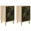 vidaXL Mesa de noche ELBURG 2 uds. Roble Sonoma 36 x 33 x 60 cm