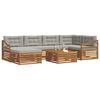vidaXL Conjunto de sof&aacute;s de exterior 7 pcs Gris Natural y Claro