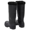 vidaXL Botas de agua con calcetines extraíbles negro número 42 PVC