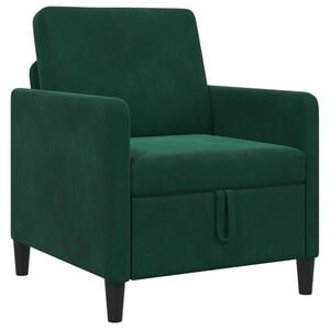 vidaXL Sof&aacute; con almacenamiento Verde oscuro 72 x 78 x 87 cm Poli&eacute;ster