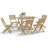vidaXL Juego de comedor para jard&iacute;n 7 piezas madera maciza acacia