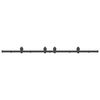 vidaXL Kit de herrajes para puertas correderas acero negro 200 cm