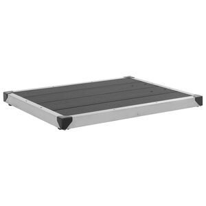 vidaXL Plato de ducha de jard&iacute;n WPC acero inoxidable gris 80x62 cm