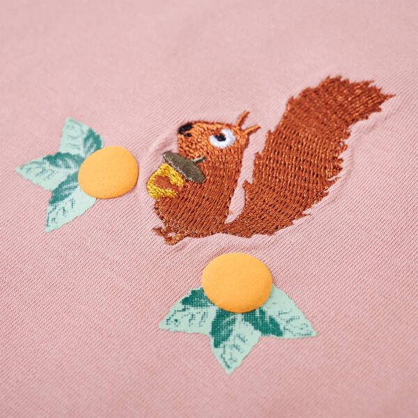 Camiseta infantil de manga larga rosa claro 116