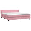 vidaXL Cama box spring con colch&oacute;n terciopelo rosa 180x210 cm