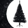 vidaXL Medio &aacute;rbol de Navidad artificial con soporte PVC negro 120 cm