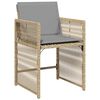 vidaXL Set comedor de jard&iacute;n 7 pzas con cojines rat&aacute;n sint&eacute;tico beige