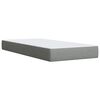 vidaXL Cama box spring con colch&oacute;n tela gris claro 80x200 cm