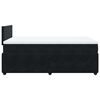 vidaXL Cama box spring con colch&oacute;n terciopelo negro 120x200 cm
