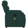 vidaXL Sillón reclinable de masaje elevable terciopelo verde oscuro