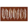vidaXL Adorno de pared de jard&iacute;n acero corten dise&ntilde;o de hoja 105x55 cm