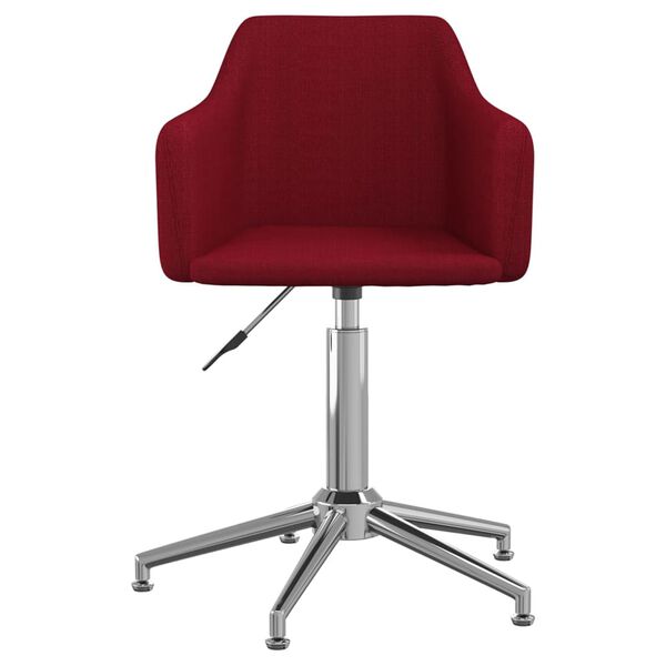 vidaXL Sillas de comedor giratorias 2 unidades tela rojo tinto