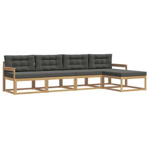 vidaXL Conjunto de sof&aacute;s de exterior 4 pcs Blanco y Antracita