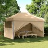 vidaXL Tienda de fiesta plegable Pop-Up con 4 paredes laterales beige