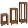 vidaXL Soporte de plantas 3 uds. Natural 25 x 25 x 80 cm