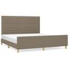 vidaXL Cama sin colchón tela gris taupe 160x200 cm