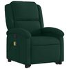 vidaXL Sill&oacute;n reclinable de masaje elevable terciopelo verde oscuro