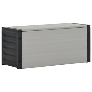 vidaXL Ba&uacute;l para desechos de jard&iacute;n gris 85x34x40 cm