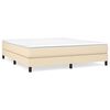vidaXL Cama box spring con colch&oacute;n tela color crema 180x200 cm