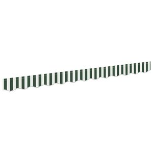 vidaXL Repuesto de volantes para toldo Verde y blanco 2,5 m Poli&eacute;ster