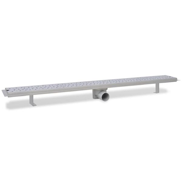 vidaXL Desag&uuml;e de ducha lineal burbuja acero inoxidable 1030x140 mm