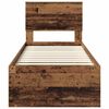 vidaXL Estructura de cama con cabecera Madera vieja 75 x 190 cm