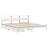 vidaXL Cama con estanter&iacute;a sin colch&oacute;n madera maciza blanca 180x200 cm