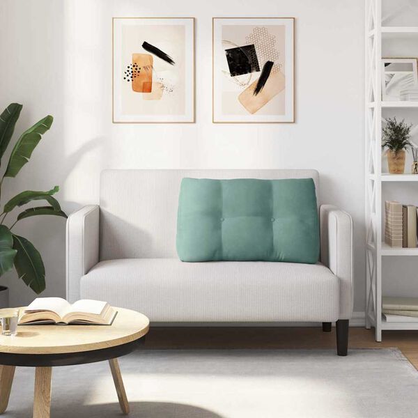 vidaXL Coj&iacute;n de Espalda Verde Mar 80 x 24 x 50 cm Terciopelo