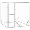vidaXL Perrera de exterior acero galvanizado plateado 2x2x2 m