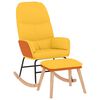 vidaXL Silla mecedora con reposapi&eacute;s tela amarillo mostaza