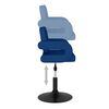 vidaXL Sillas de comedor giratorias 2 unidades tela azul