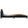 vidaXL Estructura de cama Dover cuero sint&eacute;tico negro 90x200 cm