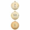 vidaXL Juego de Bolas de Navidad XXL 3 uds. Dorado &Oslash; 25 cm Pl&aacute;stico