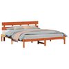 vidaXL Estructura de cama Marrón 180 x 200 cm Madera maciza de Pino