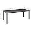 vidaXL Juego de comedor para jardín 9 piezas negro