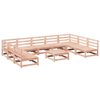 vidaXL Juego de sofás de jardín 10 pzas madera maciza de abeto Douglas