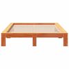 vidaXL Cama sin colch&oacute;n madera maciza de pino marr&oacute;n cera 140x200 cm