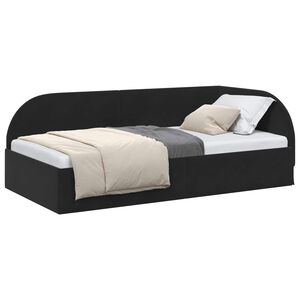 vidaXL Estructura de cama en esquina Negro 90 cm x 200 cm Terciopelo