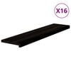 vidaXL Pelda&ntilde;os de escalera 16 uds madera maciza roble marr&oacute;n negro