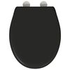 vidaXL Asiento de WC Negro 44,8 x 37,3 x 4,2 cm Duroplast