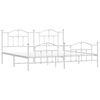 vidaXL Estructura cama sin colchón con estribo metal blanco 193x203 cm