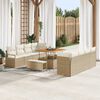 vidaXL Conjunto de sof&aacute; de jard&iacute;n Beige y Crema 100 x 100 x 71 cm
