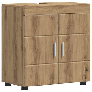 vidaXL Juego de Muebles de Ba&ntilde;o TULUM Roble artesanal 60 x 34 x 63 cm