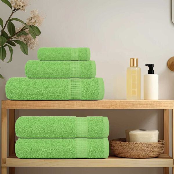 vidaXL Toallas de ba&ntilde;o FROGN 10 uds verde manzana 100x150 cm 360 g/m&sup2;