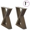 vidaXL Patas para mesa de centro (2 unidades), acero natural, 30 x (30-31,3) cm.