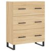 vidaXL Aparador alto madera contrachapada color roble 69,5x34x180 cm