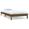 vidaXL Estructura de cama individual madera pino marr&oacute;n miel 90x190 cm