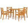 vidaXL Juego de comedor de jard&iacute;n 5 piezas madera maciza de acacia